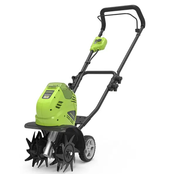 greenworks battery powered rotavator